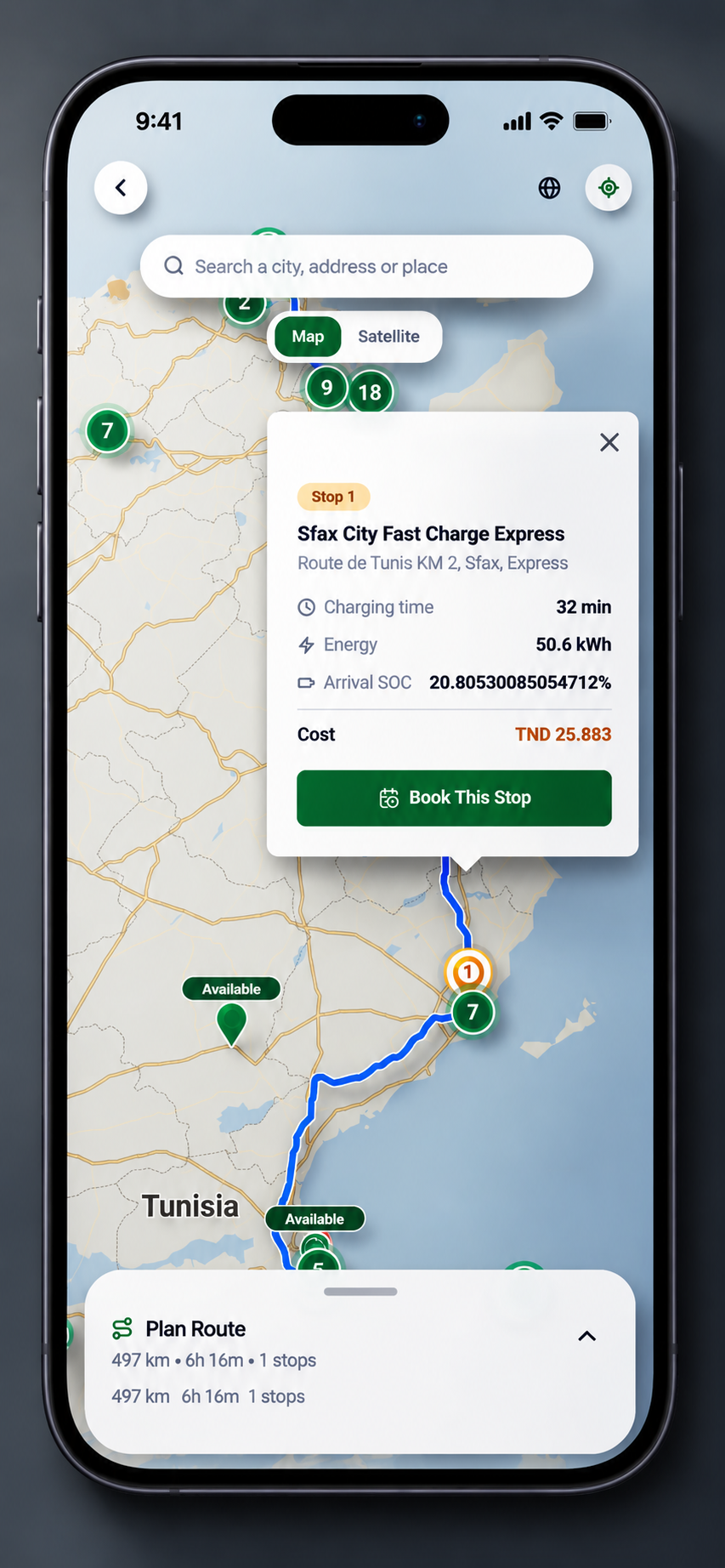 PowerMaps P2P charging network
